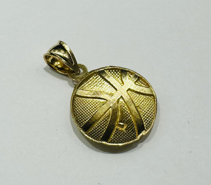 10K GOLD SPORTS BASKETBALL PENDANT- WEIGHT: 1.0gm