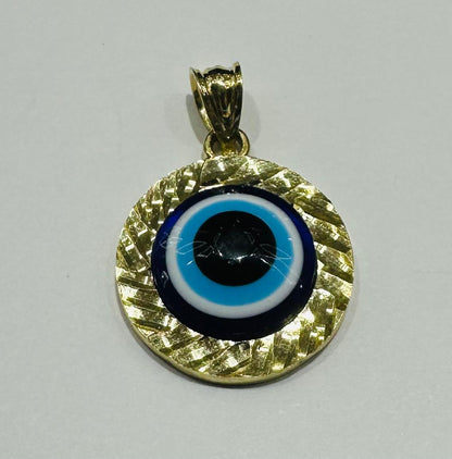 10K GOLD EVIL EYE RING- WEIGHT: 2.1gm
