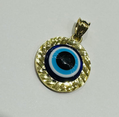 10K GOLD EVIL EYE RING- WEIGHT: 2.1gm
