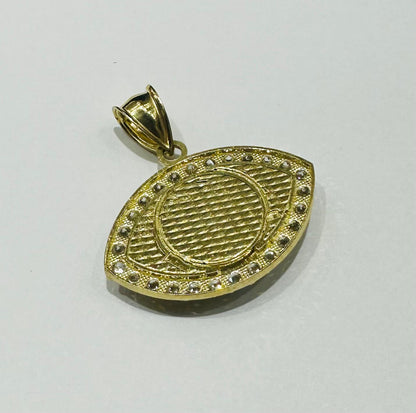 10K GOLD EVIL EYE RING WITH SAPPHIRE STONES- WEIGHT: 3.9gm