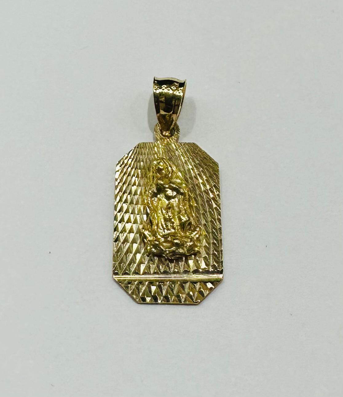 10K GOLD VIRGIN MARY PENDANT- WEIGHT: 1.8gm