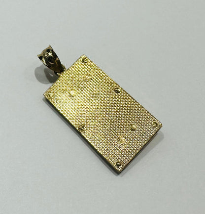10K GOLD TWO TONED SANTA MUERTE PENDANT- WEIGHT: 3.3gm