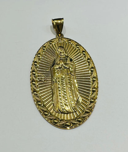 10K GOLD VIRGIN MARY PENDANT- WEIGHT: 14.2gm