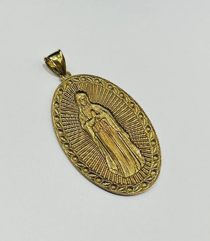 10K GOLD VIRGIN MARY PENDANT- WEIGHT: 14.2gm
