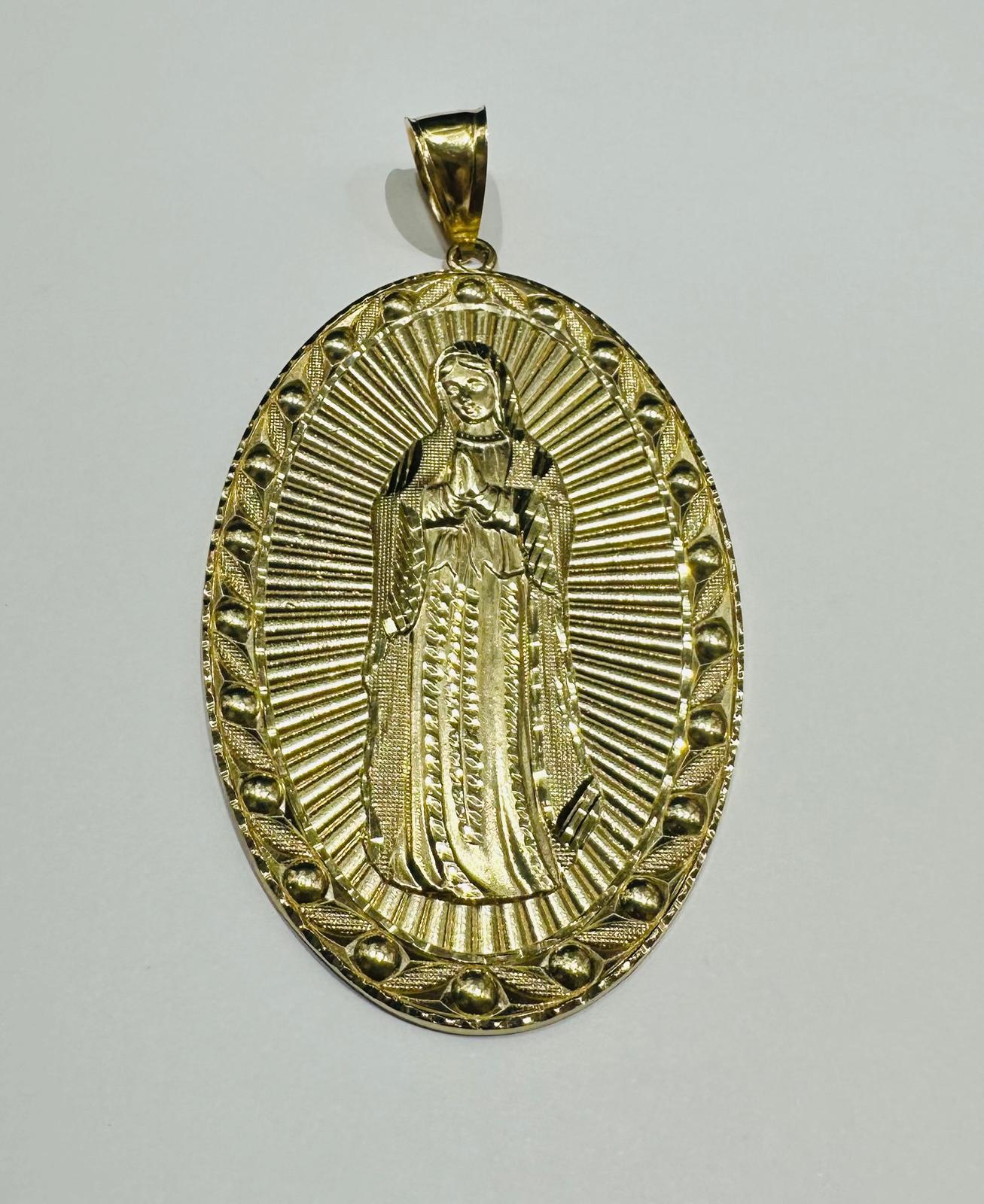 10K GOLD VIRGIN MARY PENDANT- WEIGHT: 24.5gm