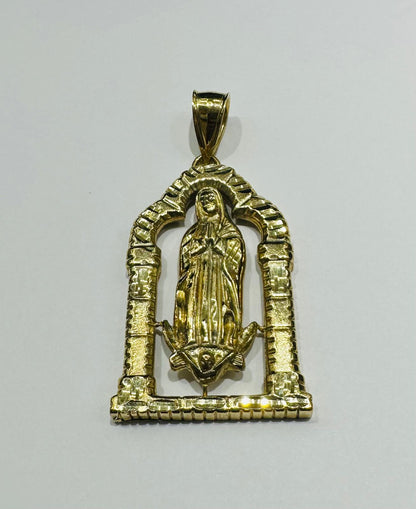 10K GOLD VIRGIN MARY PENDANT- WEIGHT: 13.8gm