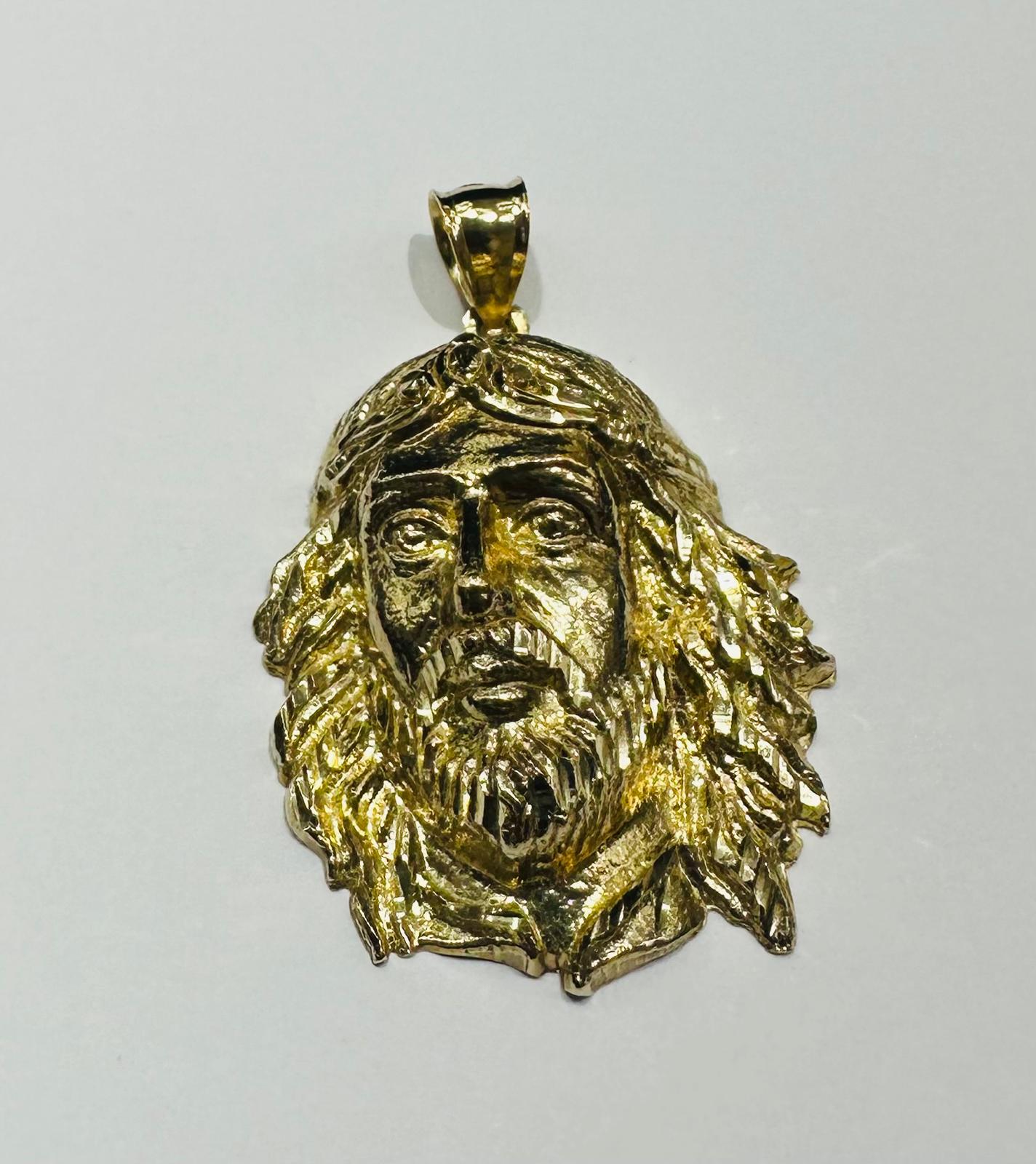 10K GOLD JESUS FACE PENDANT- WEIGHT: 14.5gm