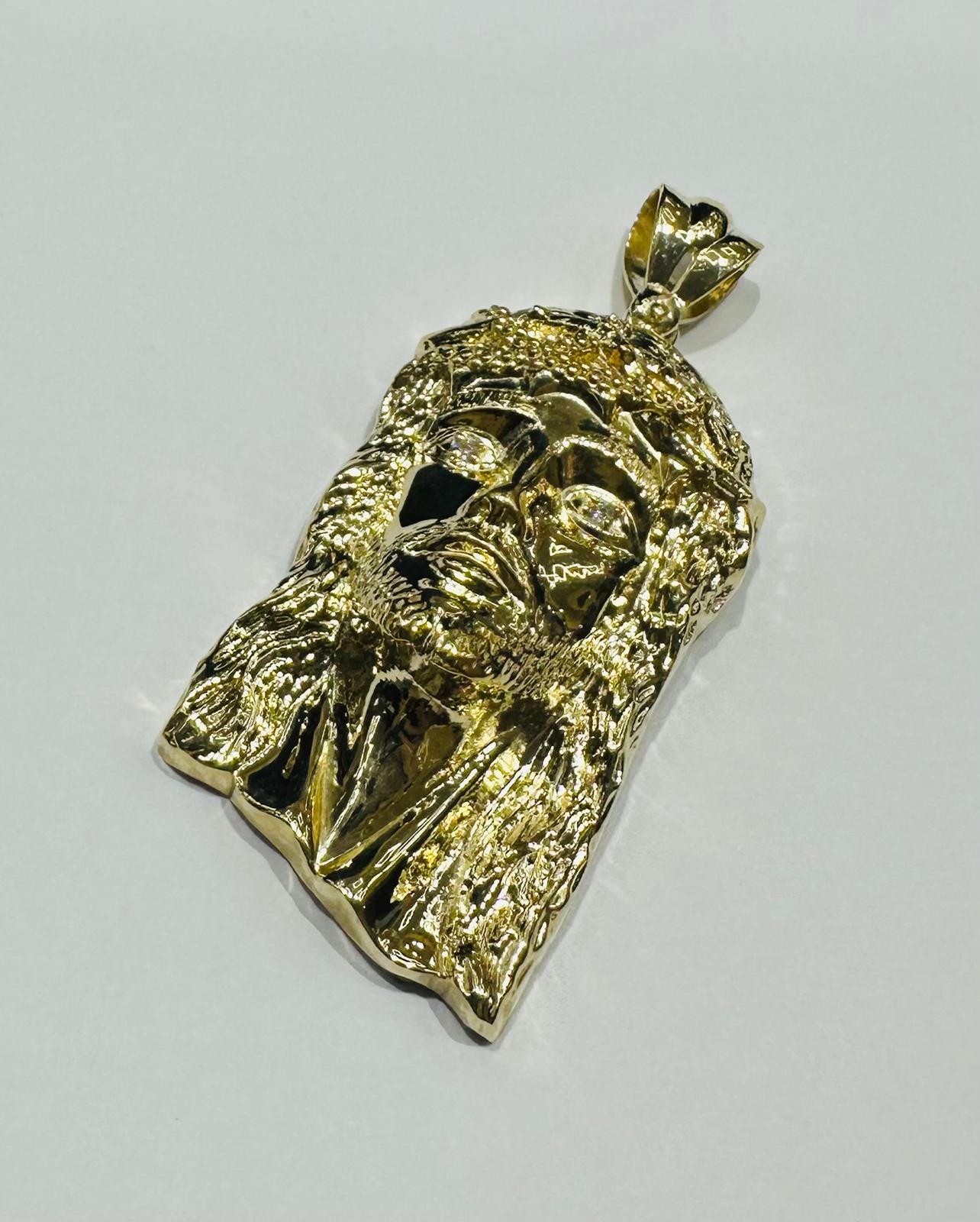 10K GOLD JESUS FACE PENDANT- WEIGHT: 15.3gm