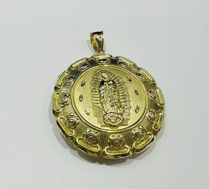 10K GOLD JESUS/VIRGIN MARY PENDANT- WEIGHT: 27.6gm