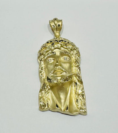 10K GOLD JESUS FACE PENDANT- WEIGHT: 15.0gm