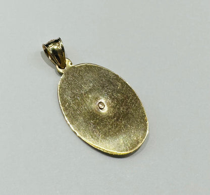 10K GOLD TWO TONED JESUS PENDANT- WEIGHT: 3.0gm