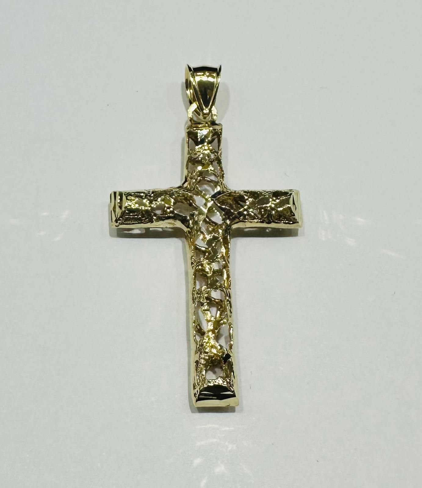10K GOLD CROSS PENDANT- WEIGHT: 4.1gm