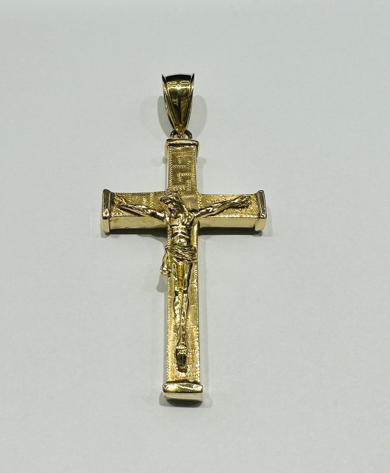 10K GOLD JESUS CROSS PENDANT- WEIGHT: 22.1gm