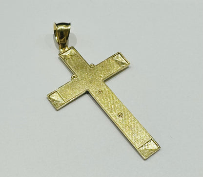 10K GOLD TWO TONED JESUS CROSS PENDANT- WEIGHT: 4.2gm