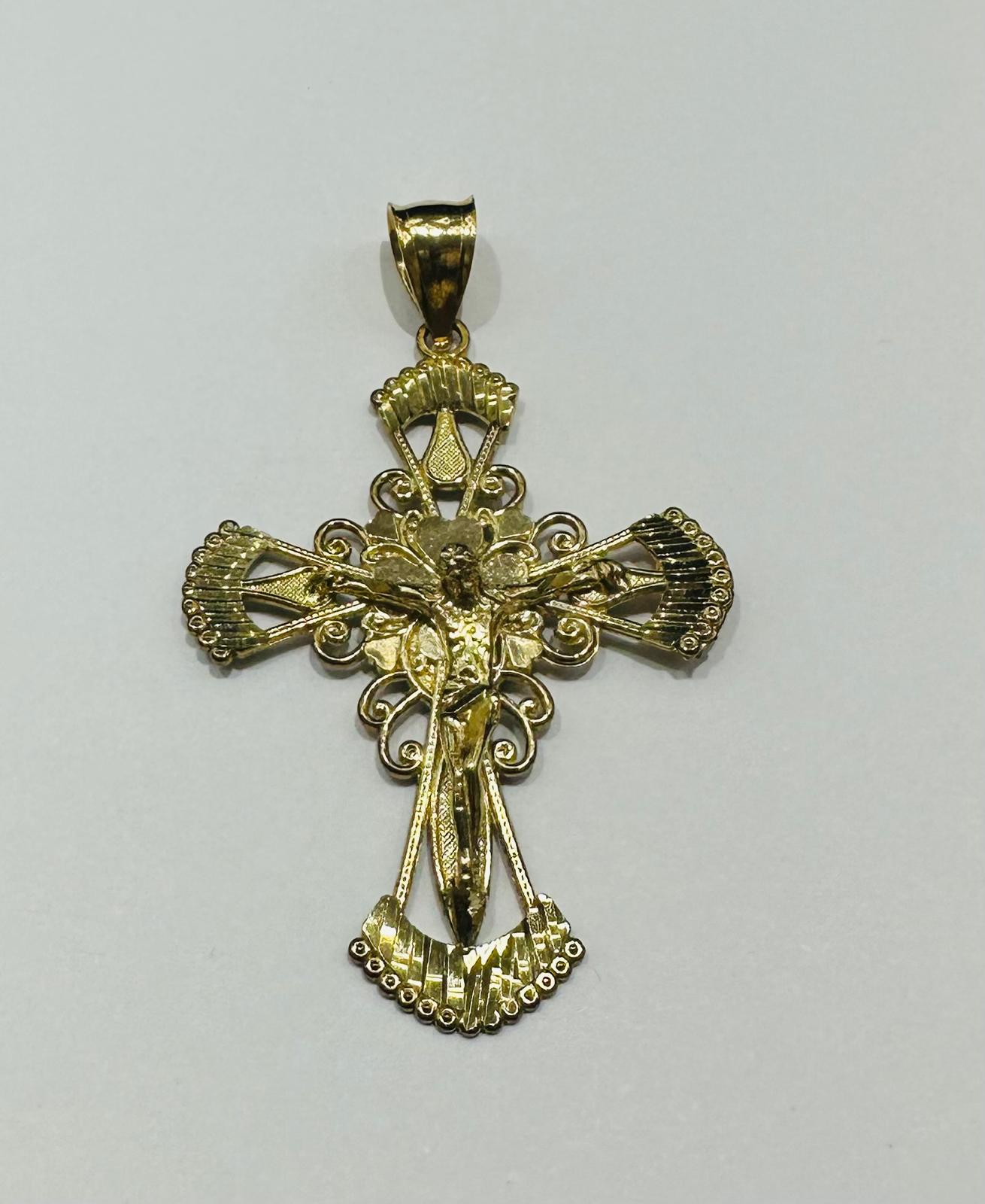10K GOLD JESUS CROSS PENDANT- WEIGHT: 6.3gm