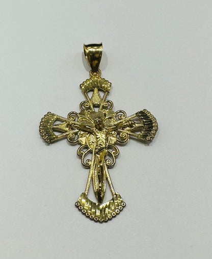 10K GOLD JESUS CROSS PENDANT- WEIGHT: 6.3gm
