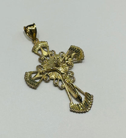 10K GOLD JESUS CROSS PENDANT- WEIGHT: 6.3gm