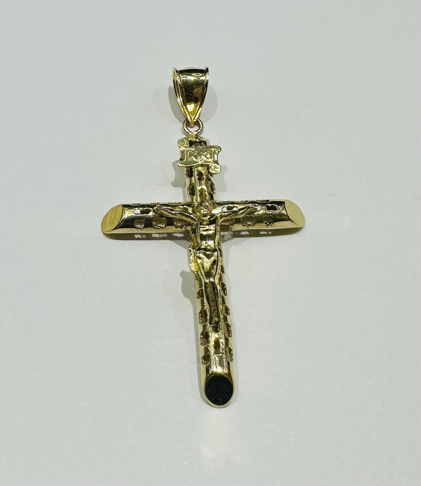 10K GOLD JESUS CROSS PENDANT- WEIGHT: 6.0gm