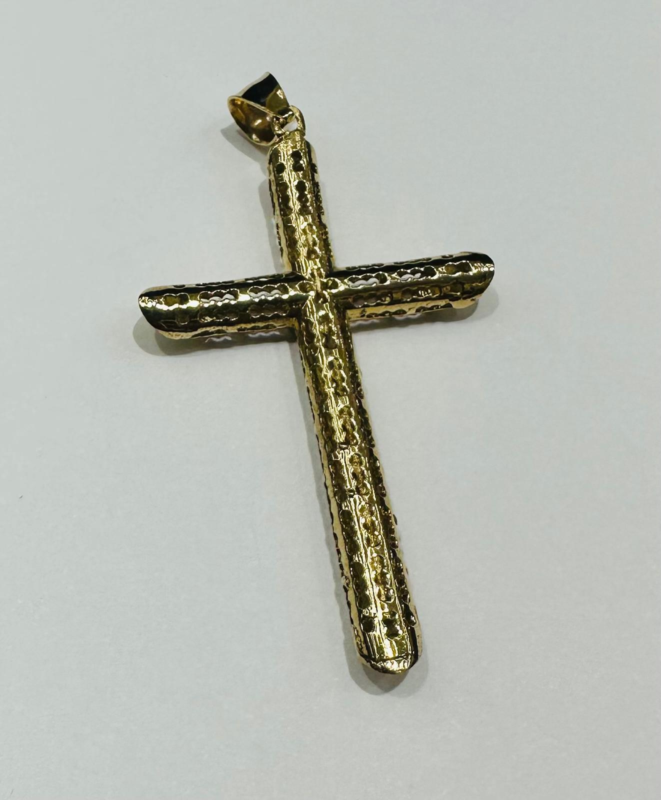 10K GOLD CROSS PENDANT- WEIGHT: 3.8gm