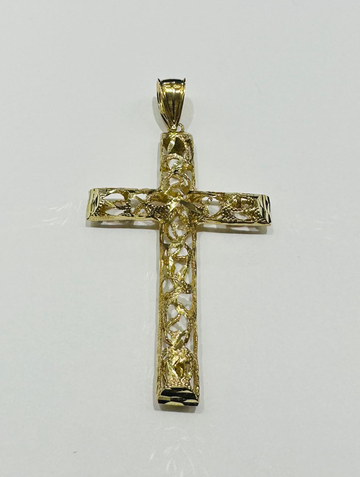 10K GOLD CROSS PENDANT- WEIGHT: 8.1gm