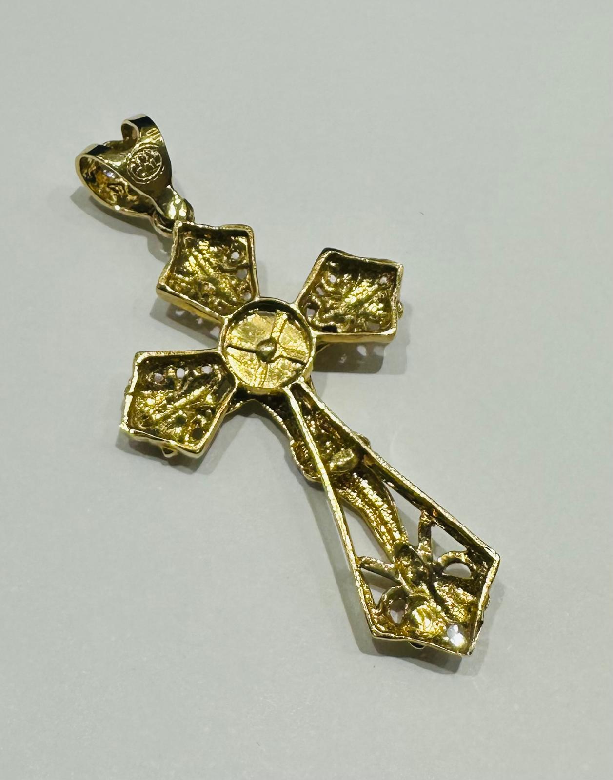10K GOLD JESUS CROSS PENDANT- WEIGHT: 9.1gm