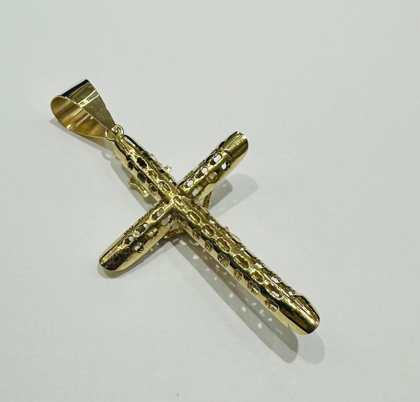 10K GOLD CROSS JESUS PENDANT- WEIGHT: 6.5gm