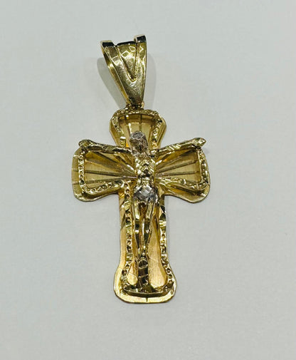 10K GOLD JESUS CROSS PENDANT- WEIGHT: 23.5gm