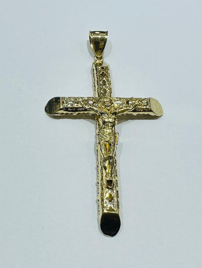10K GOLD CROSS JESUS PENDANT- WEIGHT: 11.3gm