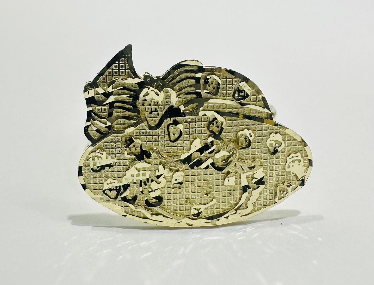 10K GOLD STRAWBERRY SHORTCAKE RING- WEIGHT: 2.2gm
