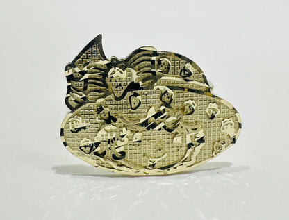 10K GOLD STRAWBERRY SHORTCAKE RING- WEIGHT: 2.2gm