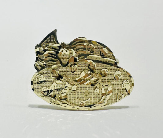 10K GOLD STRAWBERRY SHORTCAKE RING- WEIGHT: 2.2gm