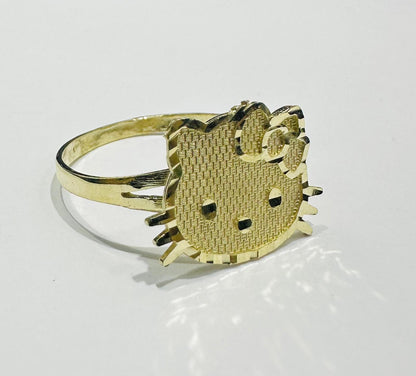 10K GOLD KITTY RING- WEIGHT: 1.5gm