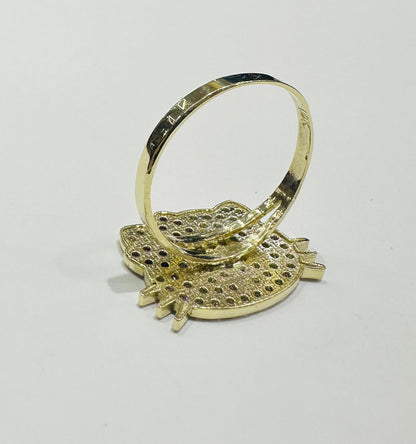 10K GOLD KITTY RING- WEIGHT: 1.5gm