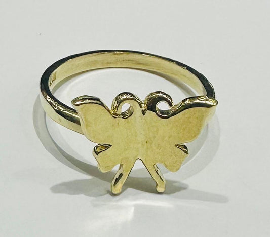 10K GOLD BUTTERFLY RING- WEIGHT: 2.5gm