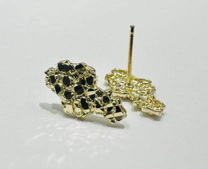 10K GOLD REGULAR NUGGET EARRINGS- WEIGHT: 1.0gm