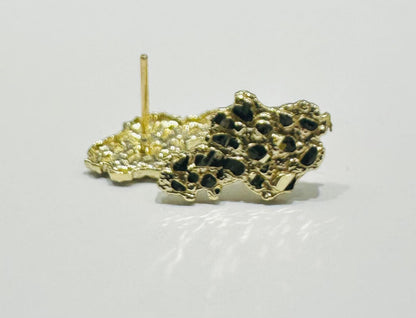 10K GOLD REGULAR NUGGET EARRINGS- WEIGHT: 1.4gm