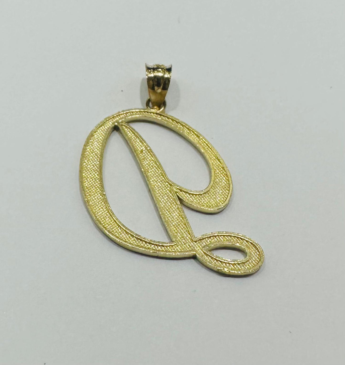 10K GOLD INITIAL "D" PENDANT- WEIGHT: 1.8gm