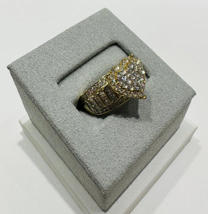 10K GOLD LAB GROWN HEART DIAMOND RING VS-  1.56CTW
