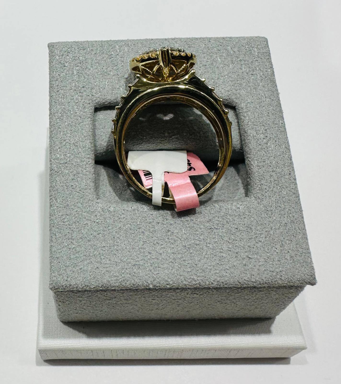 10K GOLD LAB GROWN HEART DIAMOND RING VS-  1.56CTW
