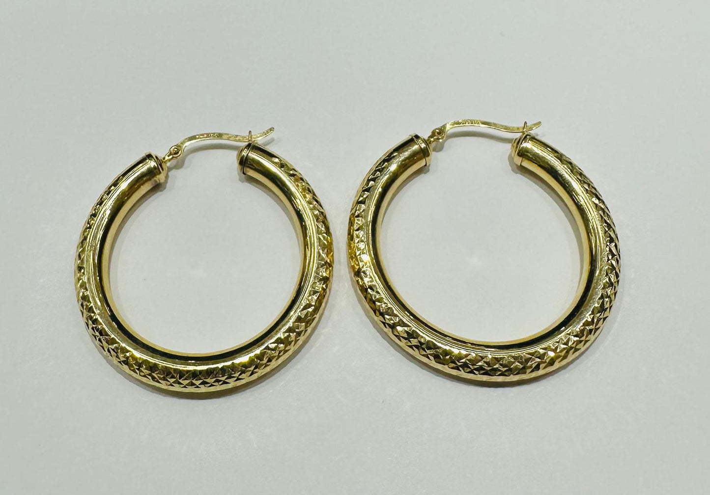 10K GOLD ROUND EARRINGS- 4.8gm