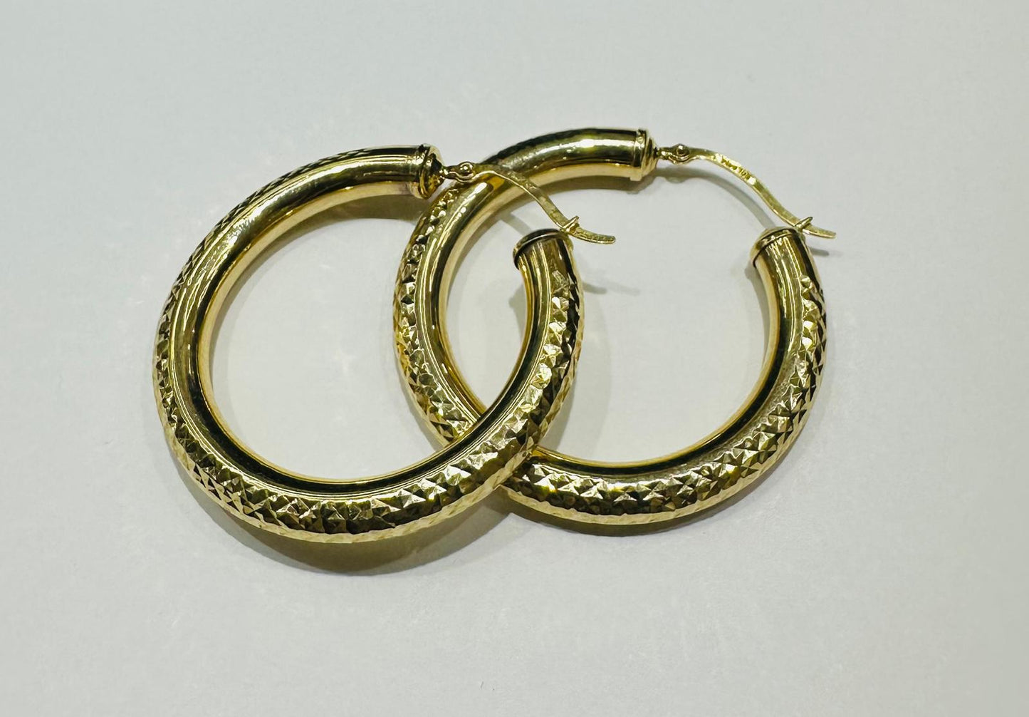 10K GOLD ROUND EARRINGS- 4.8gm