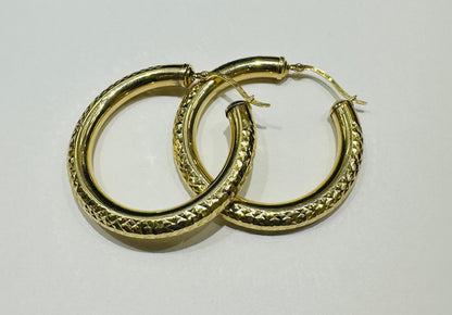 10K GOLD ROUND EARRINGS- 4.8gm