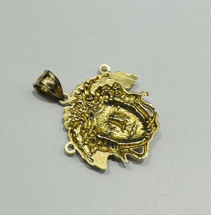 10K GOLD MEDUSA HEAD PENDANT- WEIGHT: 3.0gm