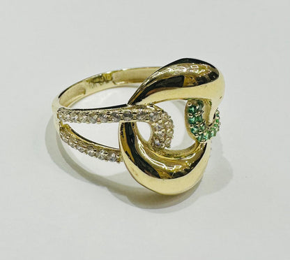 10K GOLD RING WITH SAPPHIRE STONES-WEIGHT: 1.9gm