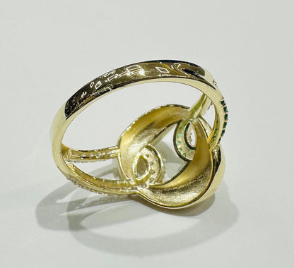 10K GOLD RING WITH SAPPHIRE STONES-WEIGHT: 1.9gm