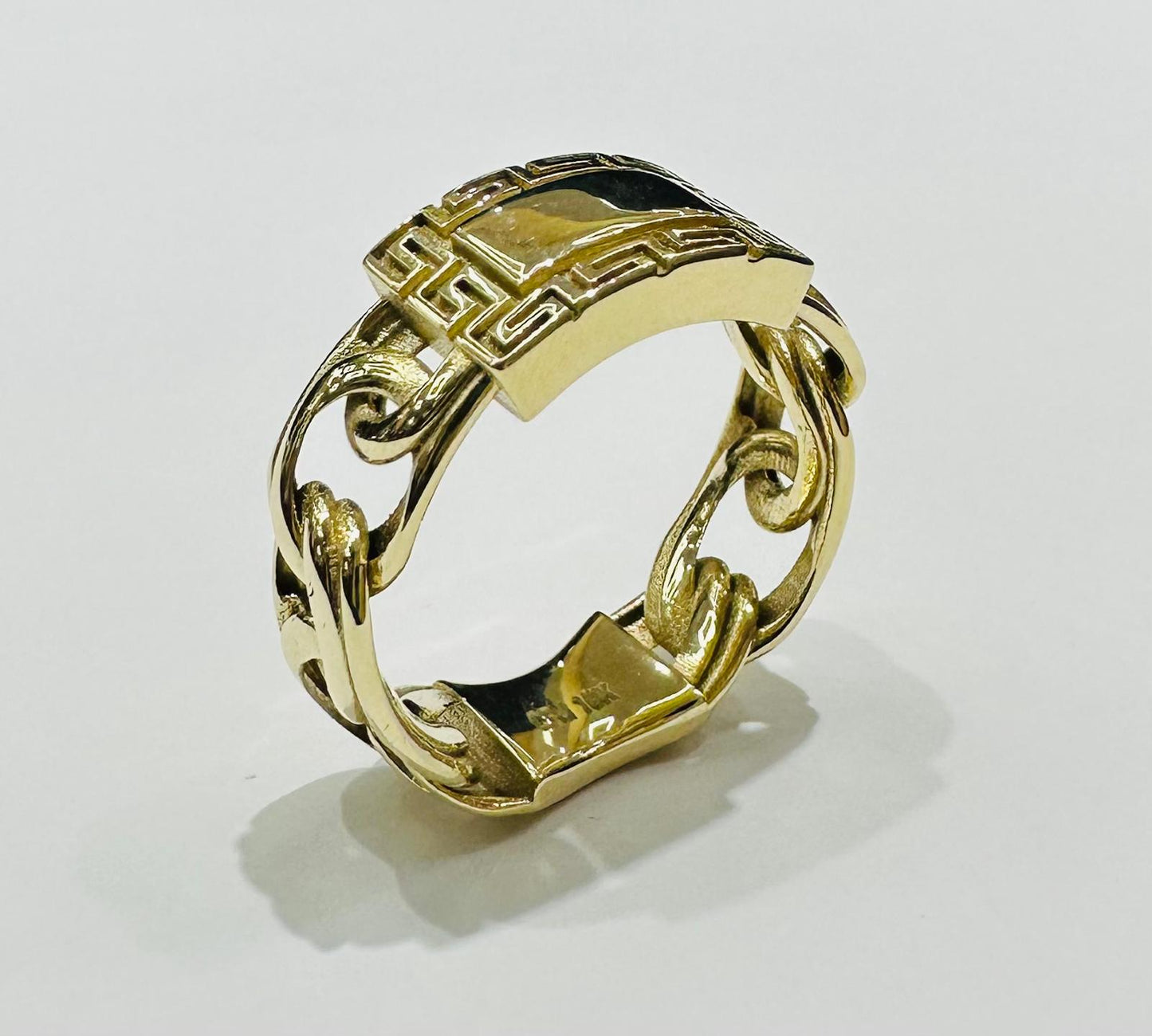 10K GOLD CHINO LINK RING- WEIGHT: 4.8gm