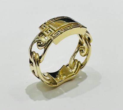 10K GOLD CHINO LINK RING- WEIGHT: 4.8gm