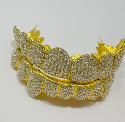 10K GOLD VS1 DIAMOND GRILL- (6 TOP & BOTTOM : $7499) - EASTER SPECIAL( AVAILABLE IN 6PC, 8PC, 10PC, 12PC)